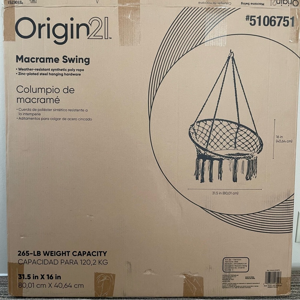 Origin21 Macrame Swing - Picture 2 of 3